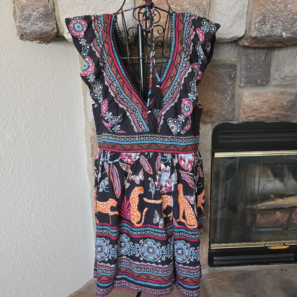 NWT Anthtopologie V-Neck Plunge Tunic Tribal Dress - Picture 8 of 16